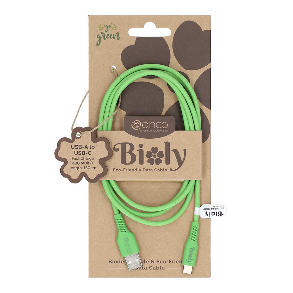 Bioly® Cable by anco® USB-A auf USB-C