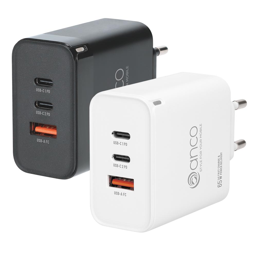 anco_charger_65w_mix anco 65W USB-C Netzteil / Schnellladegerät GaN
