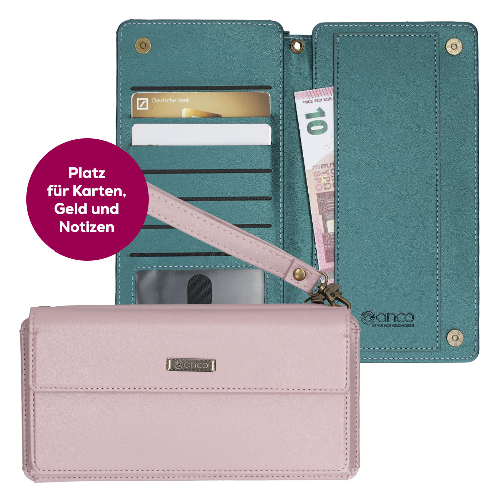 anco® Handybag Paris - rosé und grün