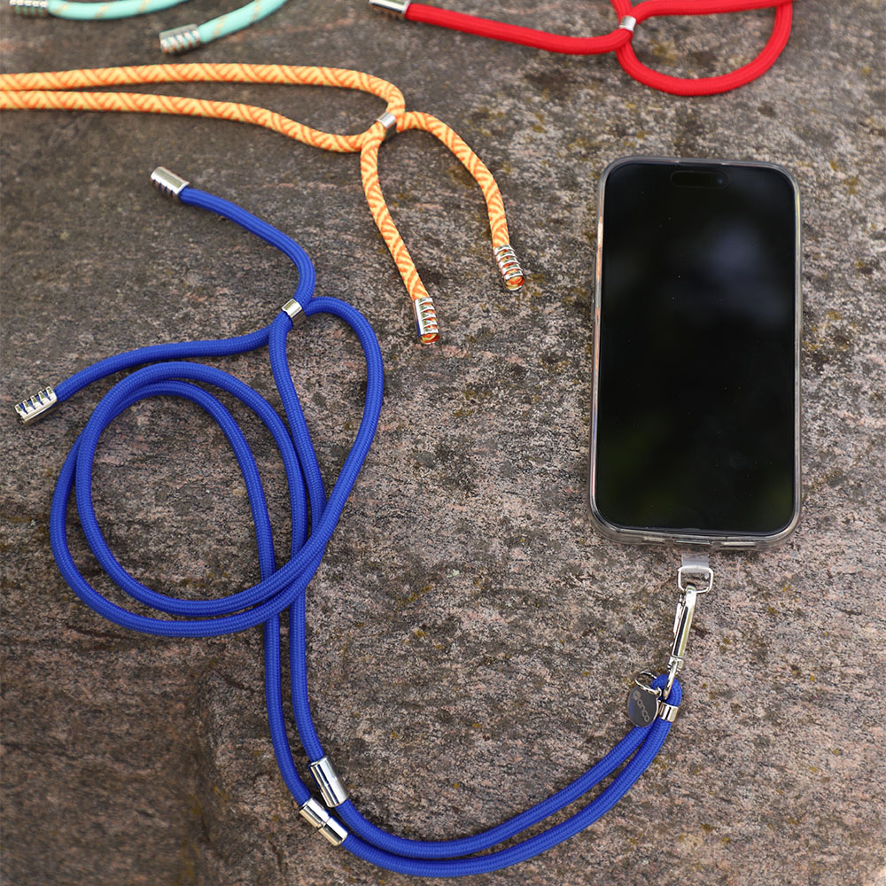 2in1CrossbodyLanyard_Farben_Handy 2in1 Crossbody Lanyard Universal - rot, blau und orange/ gelb