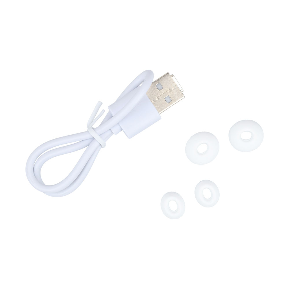 anco_Buds_Lieferumfang anco® Buds - im Lieferumfang sind die Aufsätze S und L enthalten und das USB-C Kabel