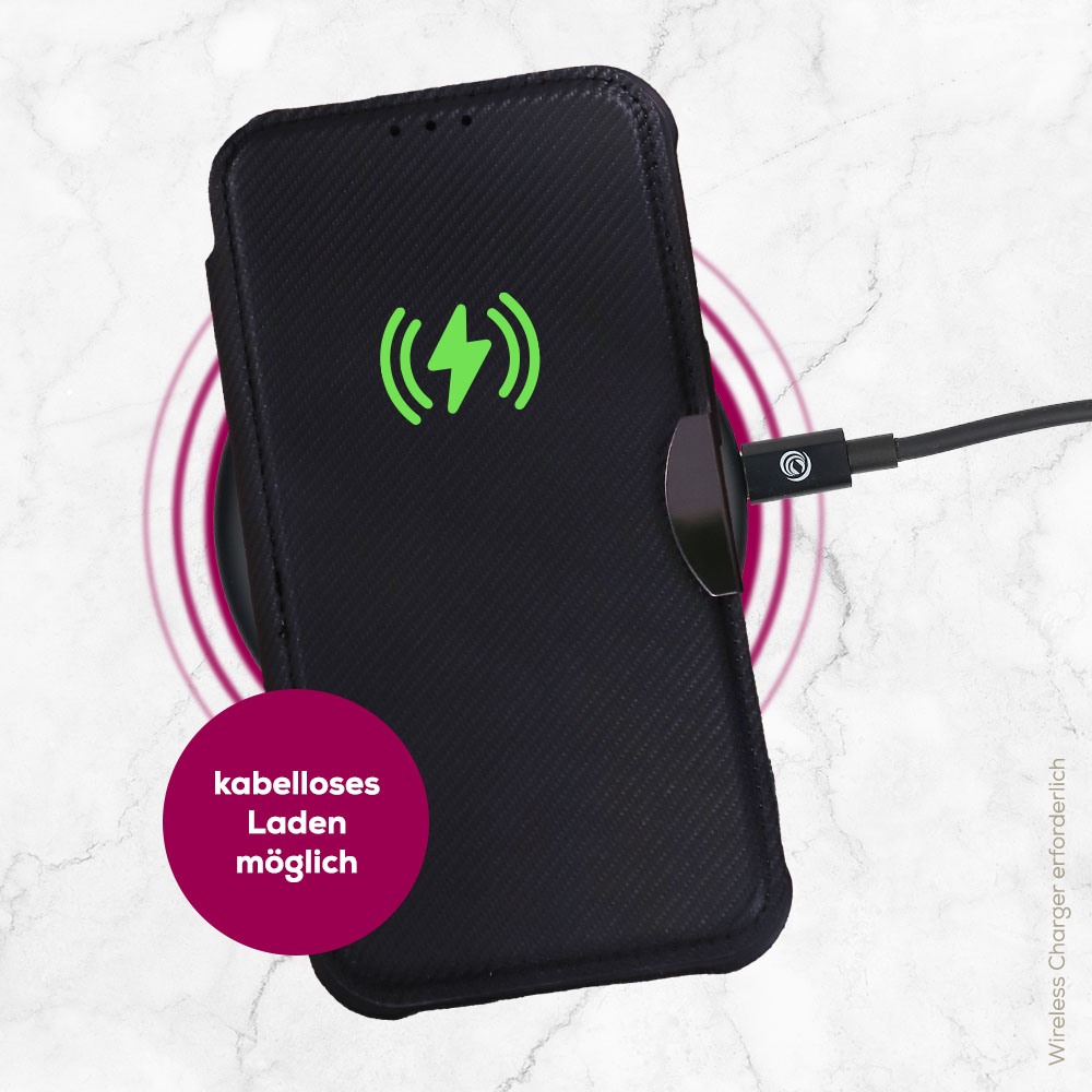 anco_Bookcase_Carbon_Look_Wireless_Charging Das anco® Bookcase Carbon Look ist Wireless Charging kompatibel