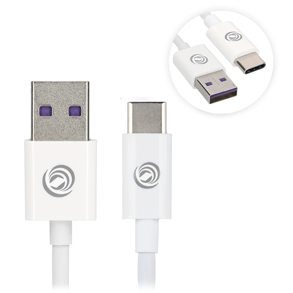 92940 1 anco USB-A auf USB-C Lade- und Datenkabel 5A 40W - 1m - weiß usb-c auf usb-c,Daten- und Ladekabel USB-C auf USB-C Daten- und Ladekabel; verbindet Geräte mit USB-C - Anschlüssen miteinander und unterstützt Power Delivery und damit Schnellladen mit bis zu 3A, Datentransfer mit bis zu 480MBit/s