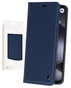 anco Bookcase Style Magnetic - Xiaomi, Redmi Note 14 4G, navy blau