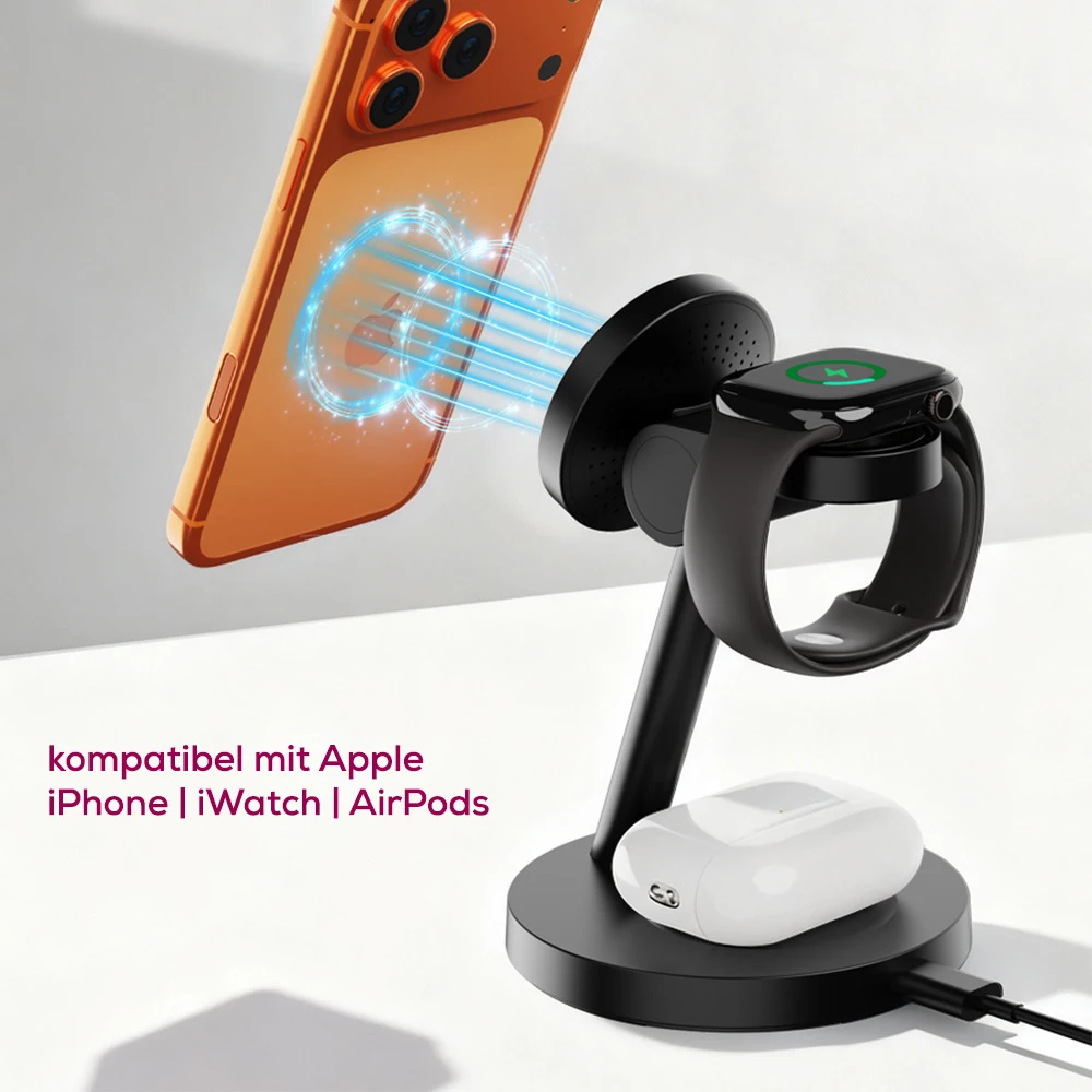 anco® 4in1 Fast Wireless Charger mit Qi2.2